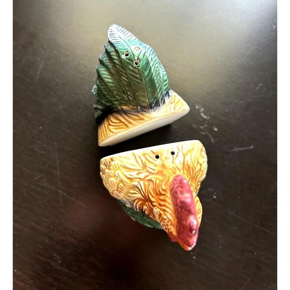 Vintage Rooster Salt Pepper Shakers Farmhouse Cottagecore Cracker Barrel